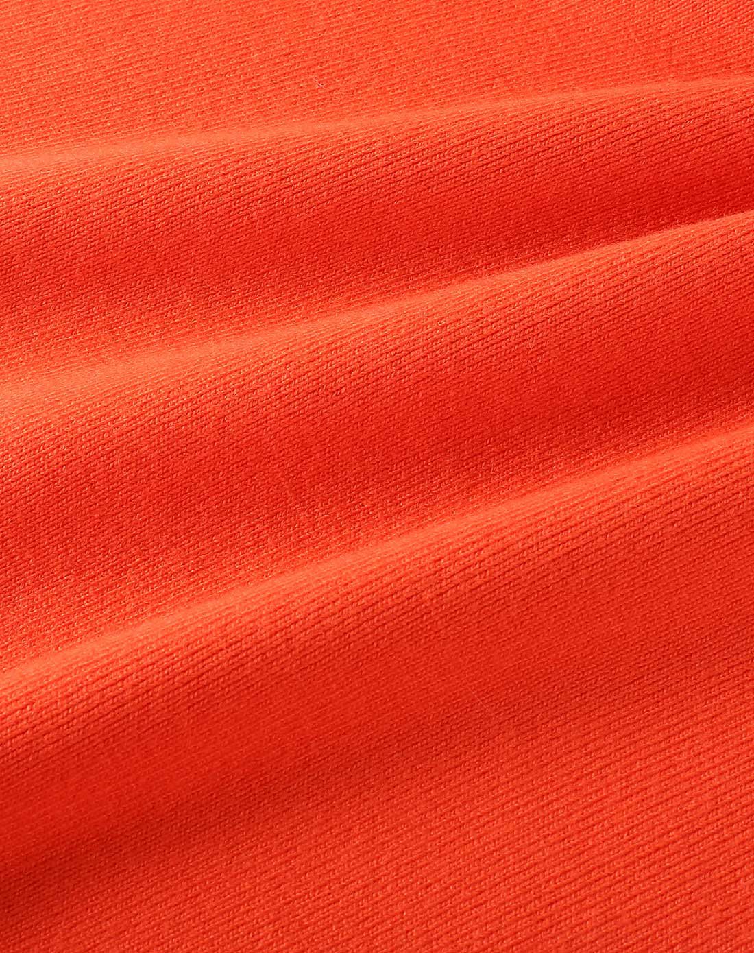 简约半高领百搭套头毛衣深橙