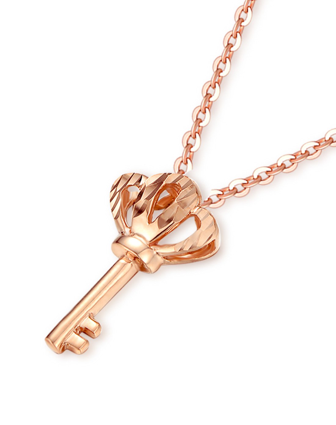 18k金开心钥匙项链约2.55克定价