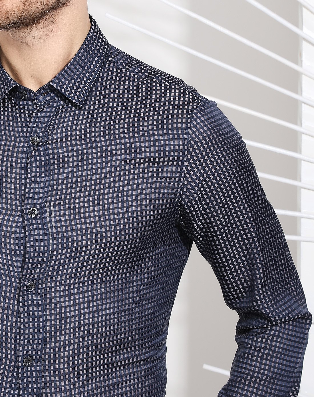 蚕丝棉混纺轻薄透气舒适休闲长袖衬衫