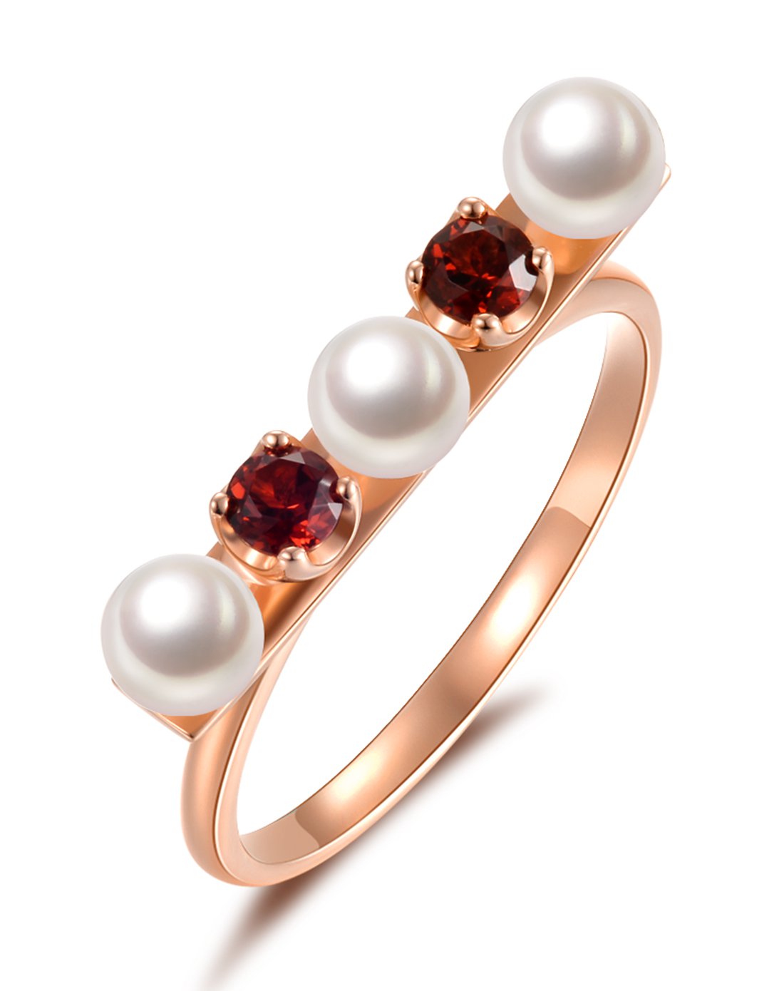 萃华cuihua珠宝专场萃华 清仓18k宝石淡水珍珠戒指珠玉合欢戒指hckj