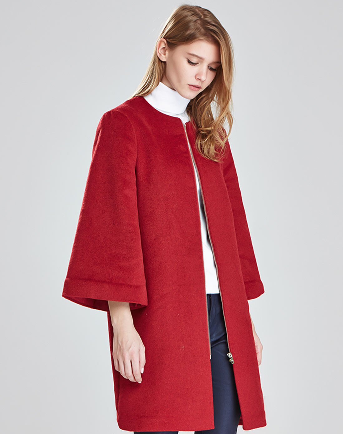 asobio上衣欧美时尚大衣暗红色4542436198405_唯品会