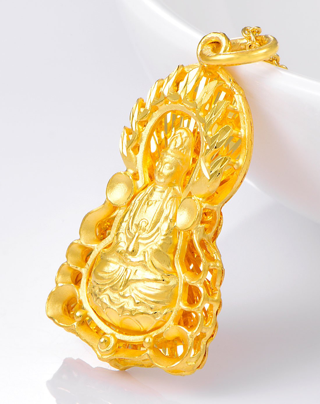 火焰观音足金999.9吊坠(不含链)计价7.01g