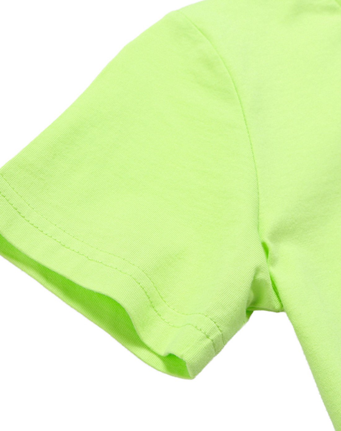 男童针织圆领短袖t恤果冻绿