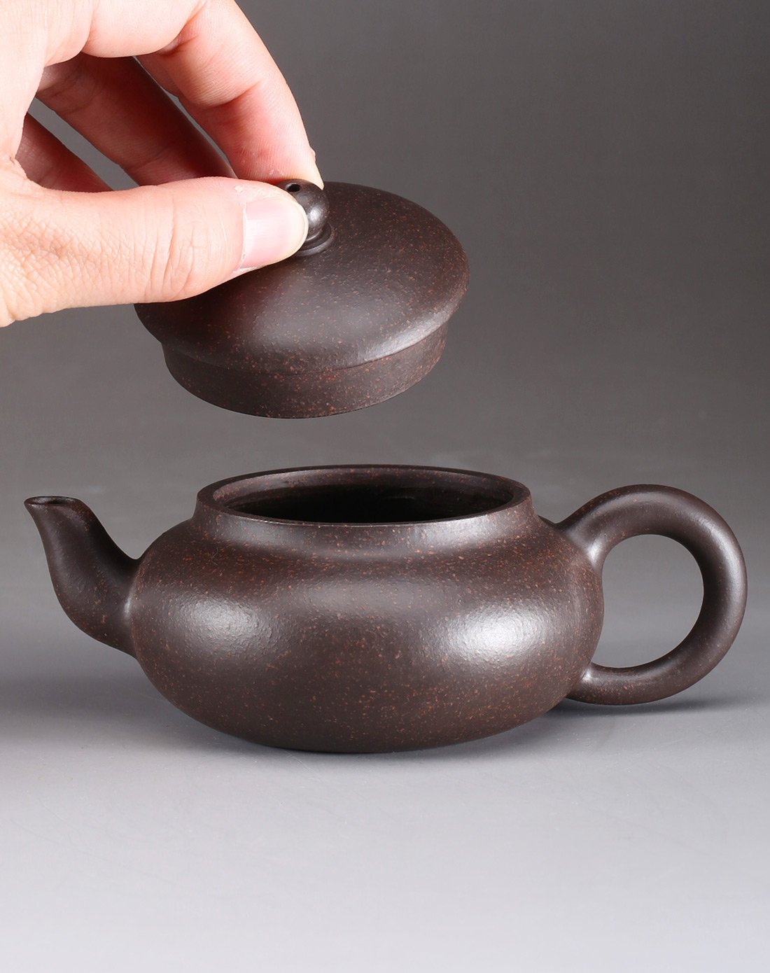 束氏 黄龙山原矿黑珠泥文旦紫砂壶详见图片