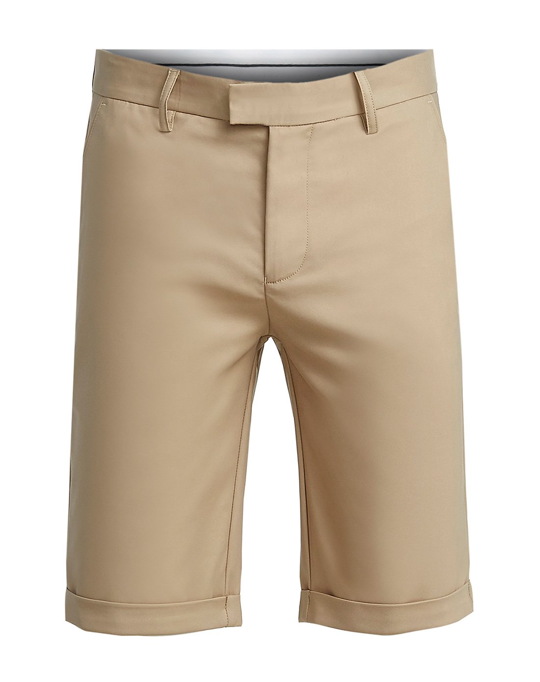 konzen修身韩版休闲裤子潮男装浅卡其