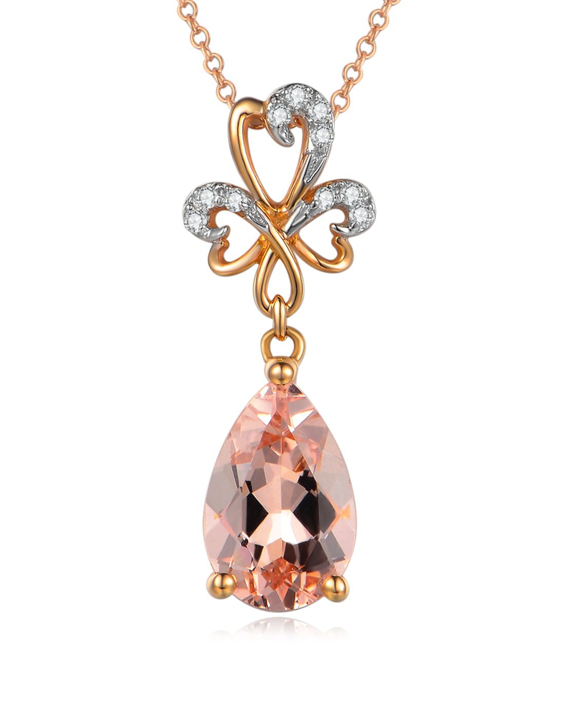 enzo 经典彩宝 18金(红)桃色绿柱石吊坠