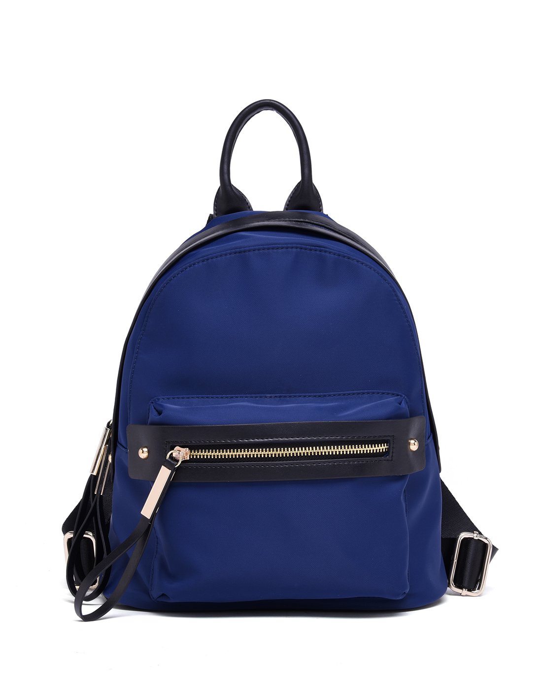 牛津布配皮休闲双肩包石墨黑