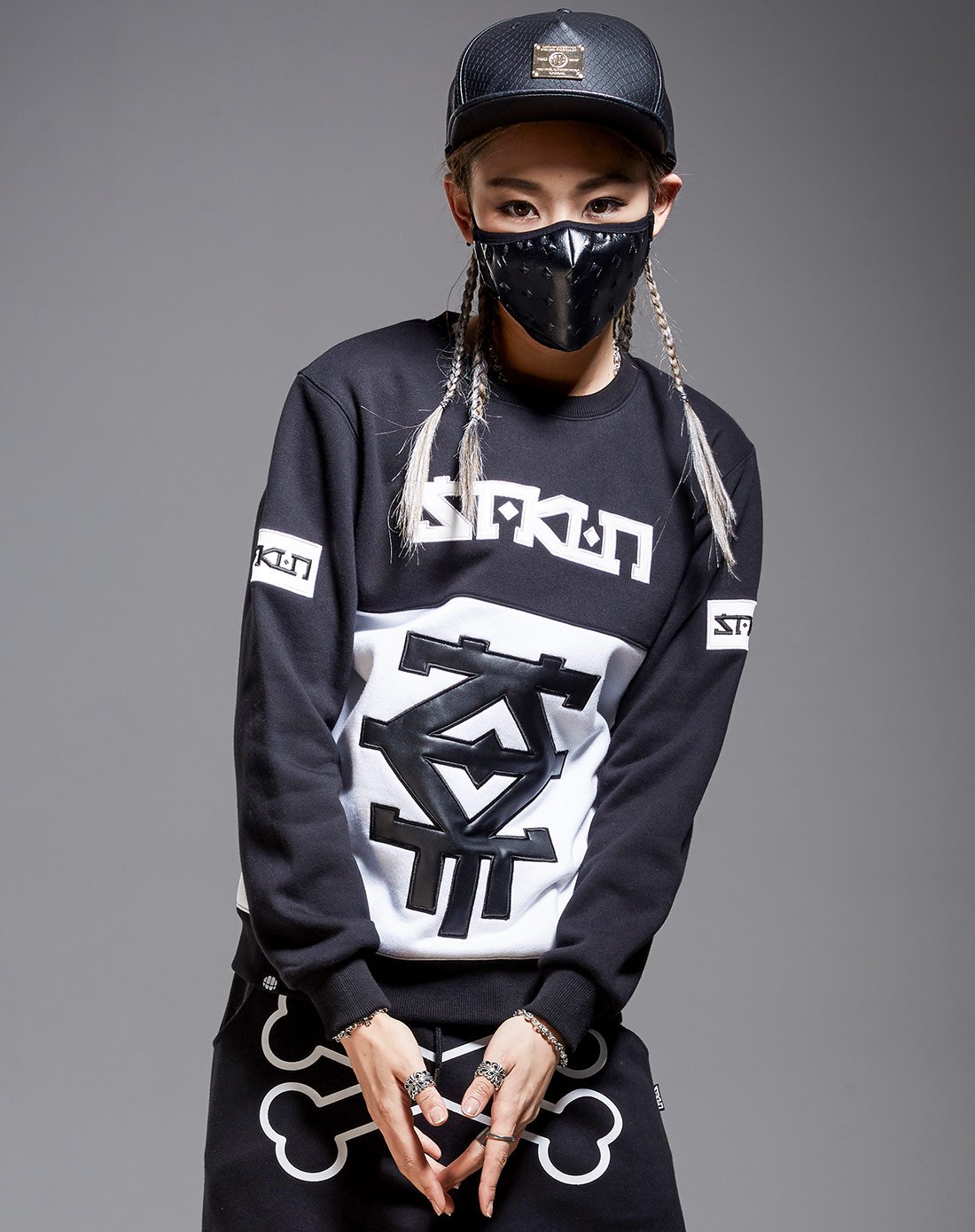 sakun潮牌运动服饰专场原创潮牌 女款套头卫衣 个性潮搭skd206143fd0