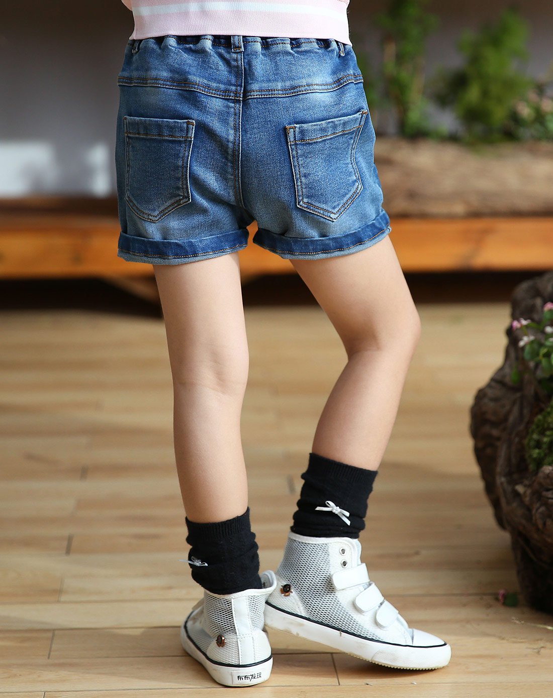 布布发现童装女童短裤中大儿童热裤夏装女孩百搭牛仔裤子