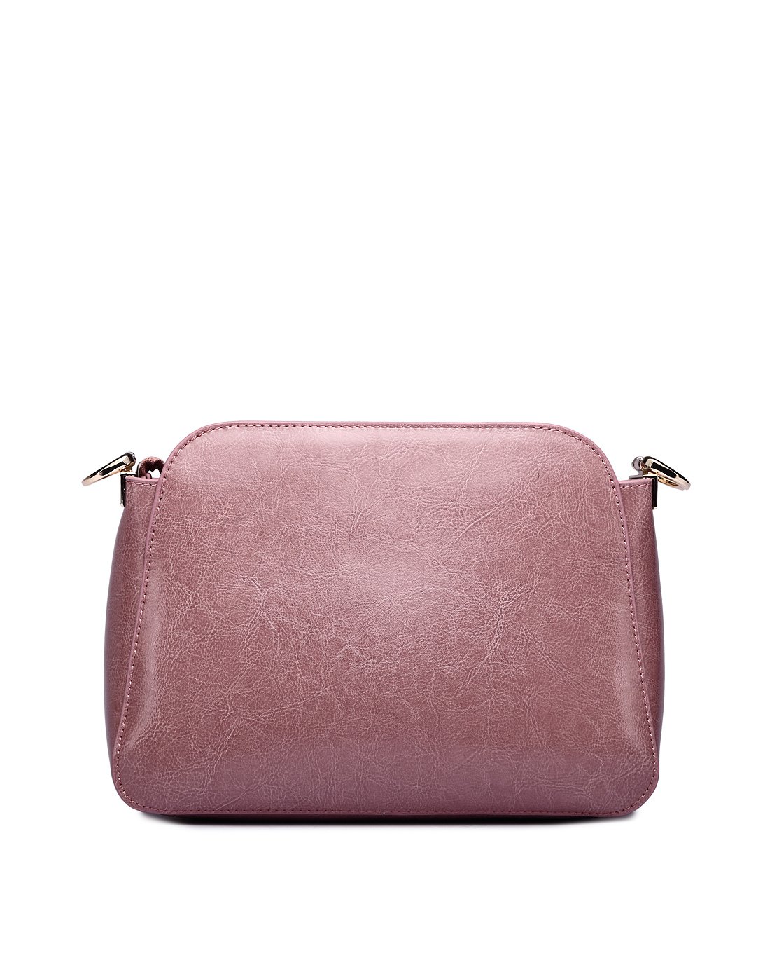 香芋色百搭通勤纯色牛皮单肩斜挎包