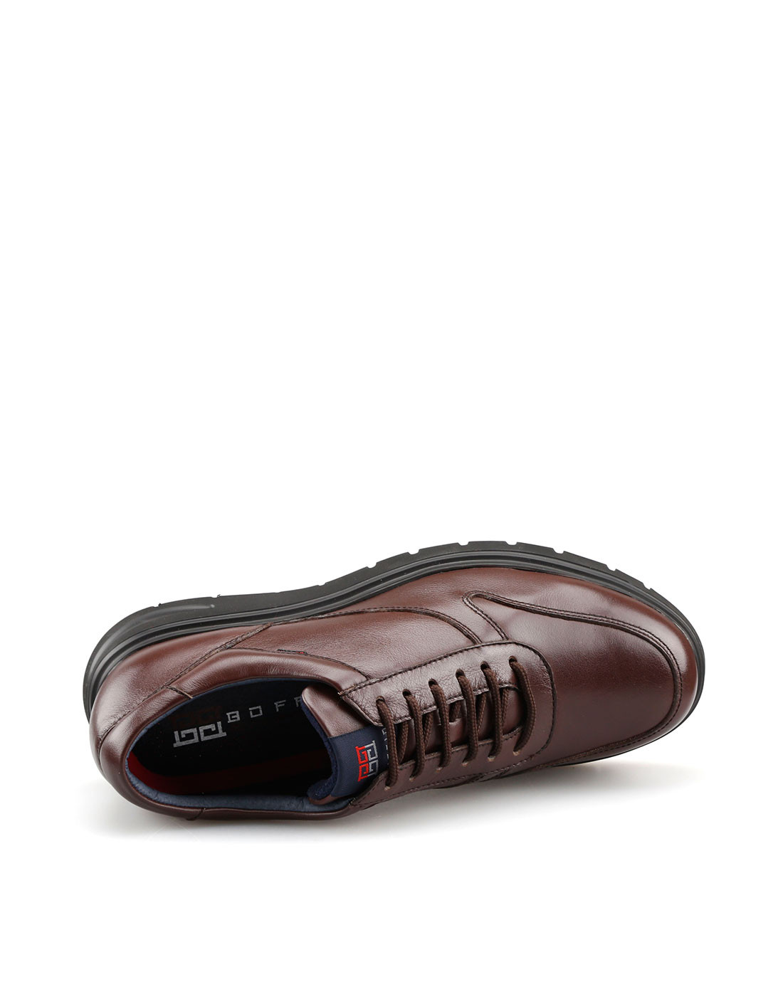 boffin西班牙进口 软牛皮拼接舒适轻便商务鞋咖啡色bg2a6014071d_唯品