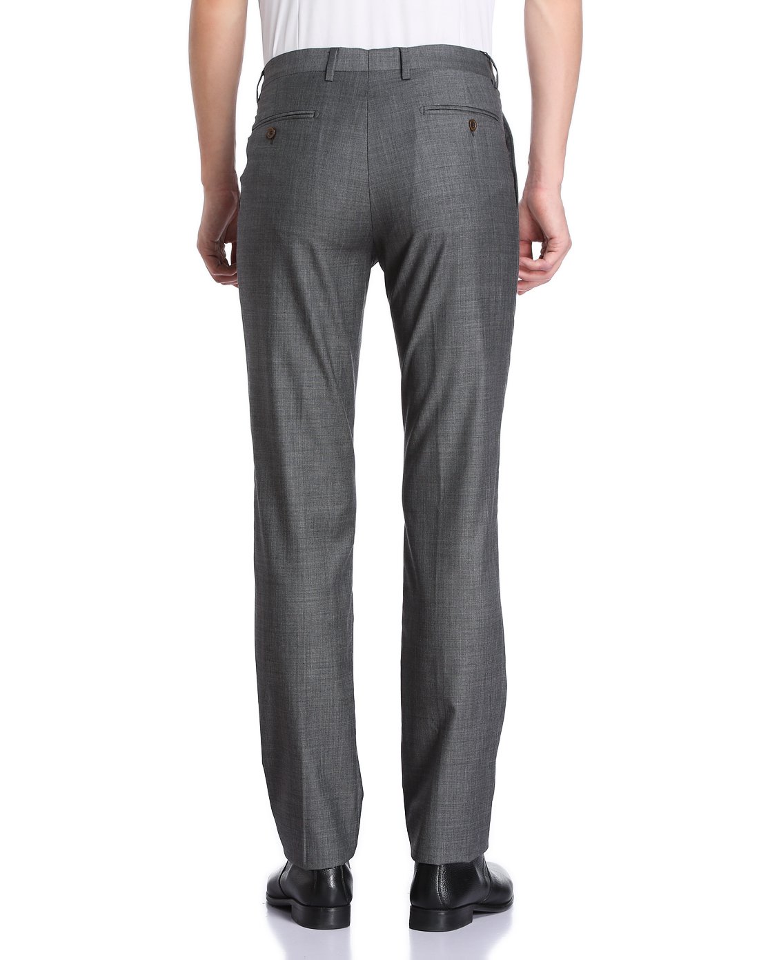 ajesdani silver 时尚银色系列纯羊毛成熟儒雅百搭单西裤深灰色tr12