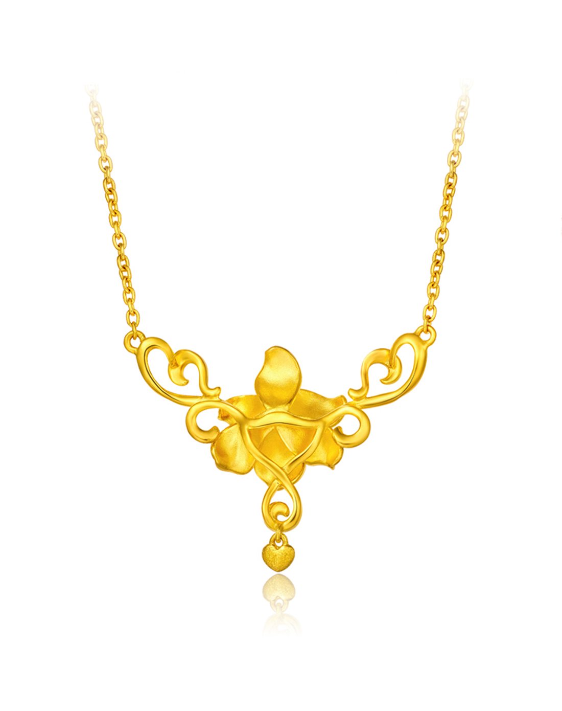 周大福chow tai fook珠宝专场周大福 百合足金黄金项链/吊坠(计价)f19