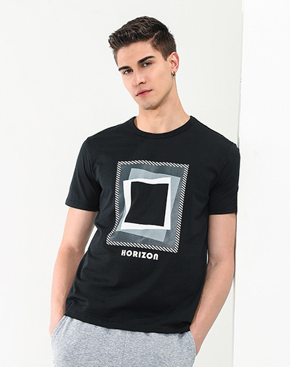 纯棉三维立体印花t恤