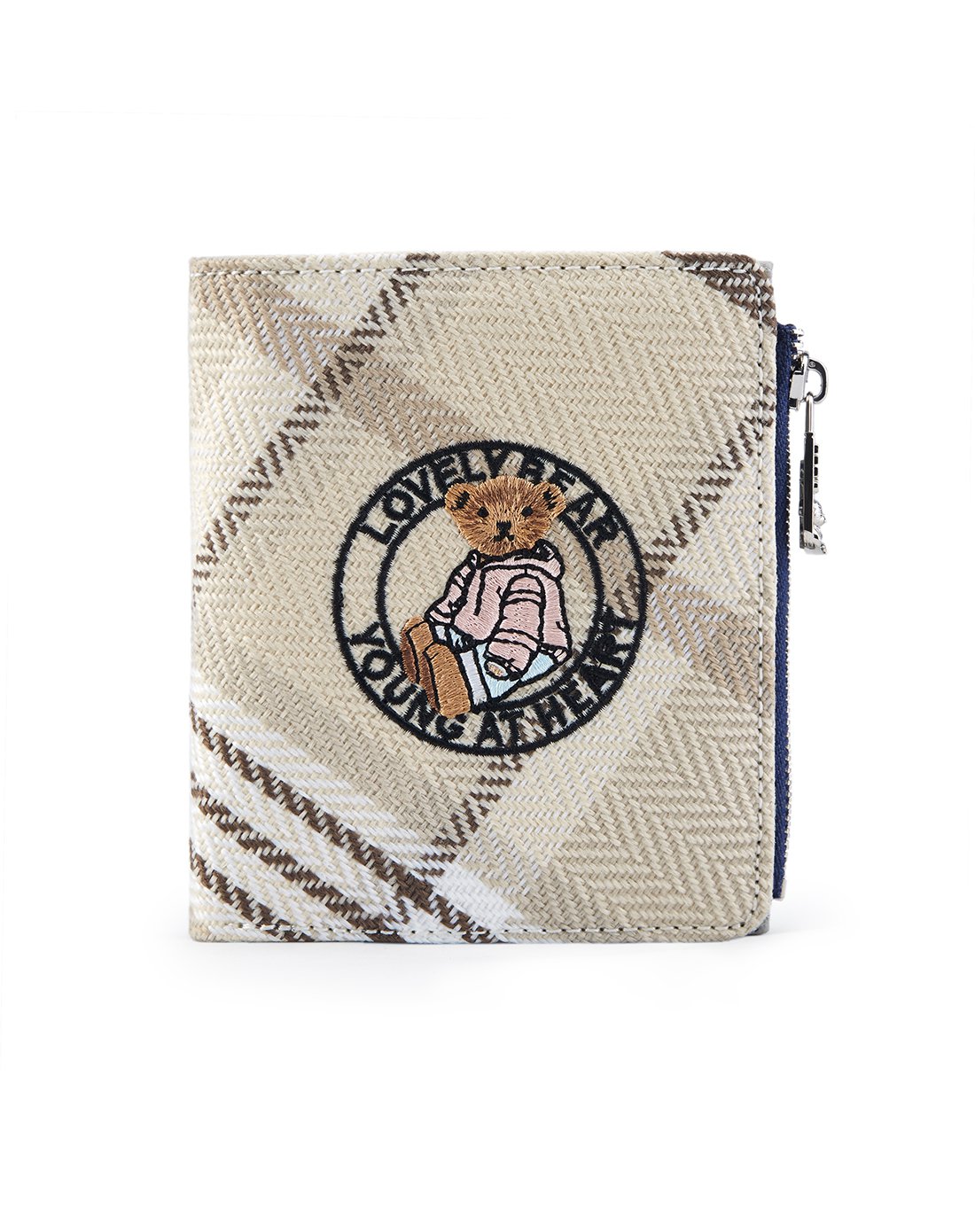 可爱熊梦之喜两折拉链短款钱包