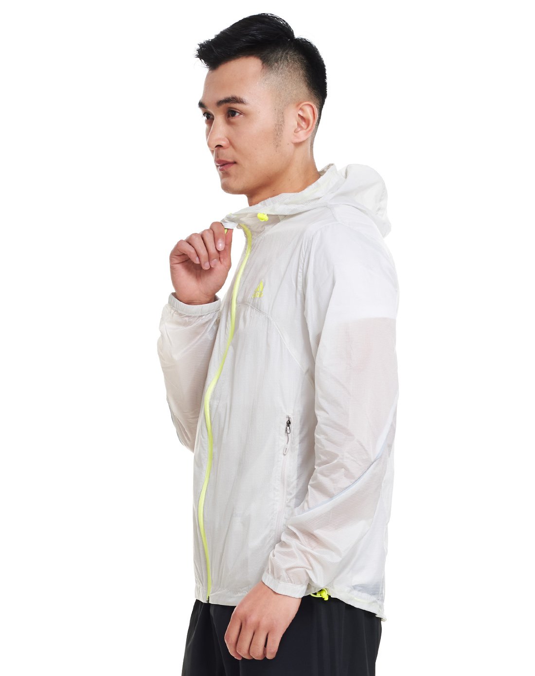男款白色连帽防晒衣 训练系列