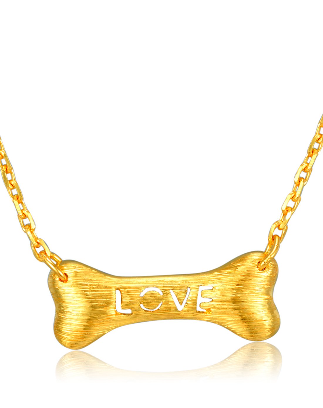 萃华 足金love骨头套链计价