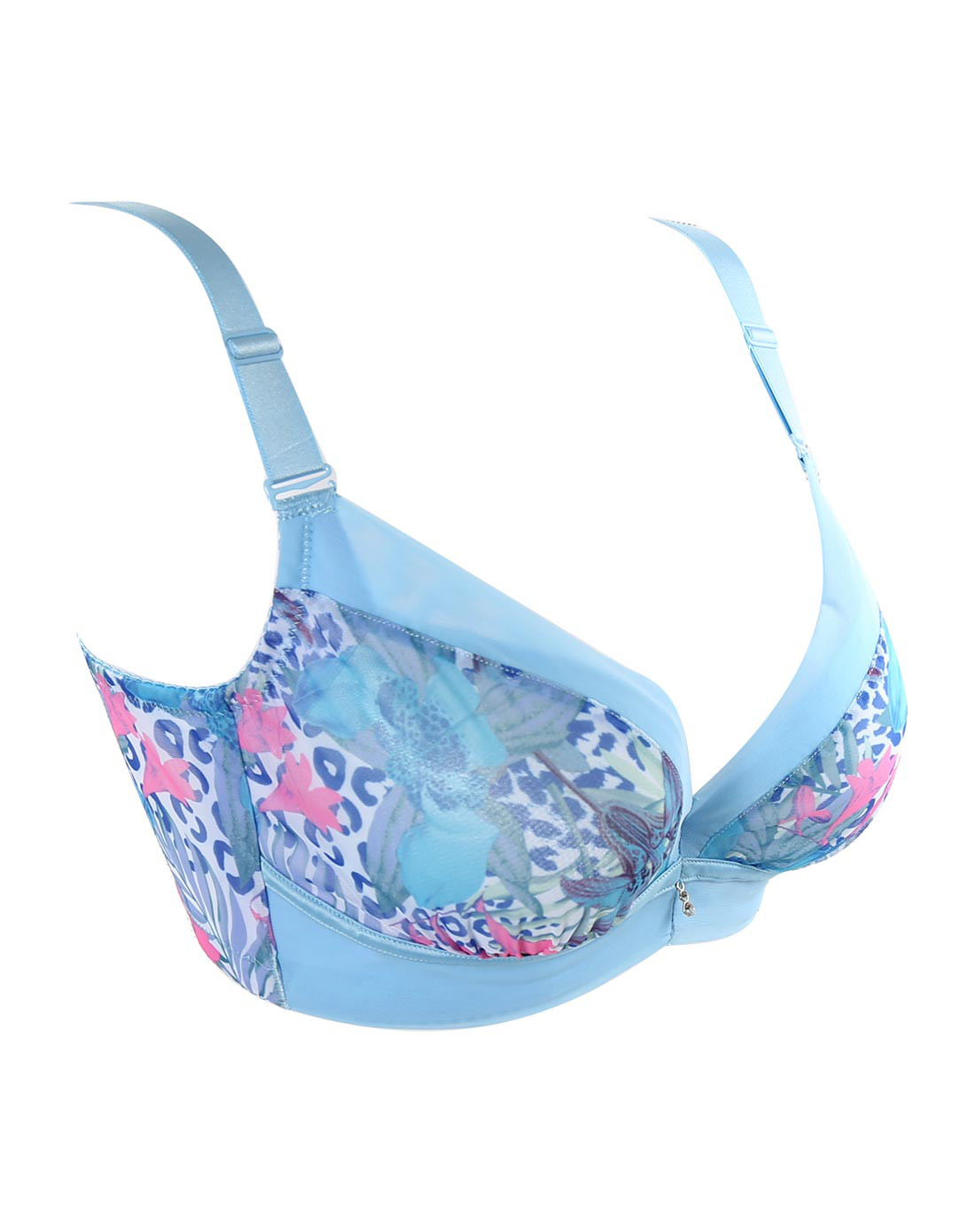 俏丹娜甜美碎花小胸聚拢文胸内衣