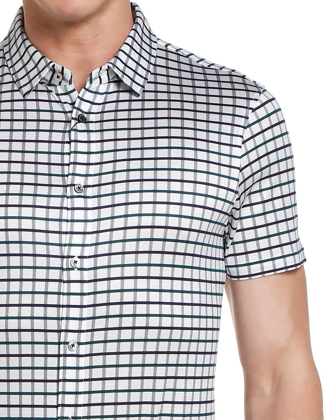 绅士气质针织短袖男士衬衣男士衬衫