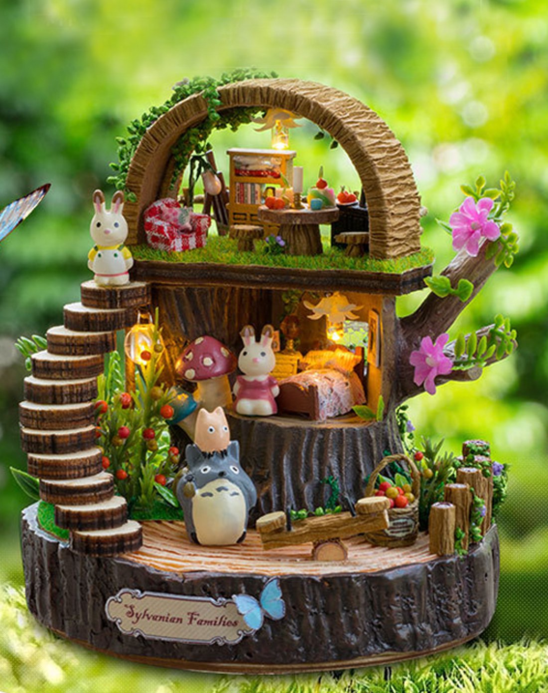 手工diy木质八音盒 天空之城