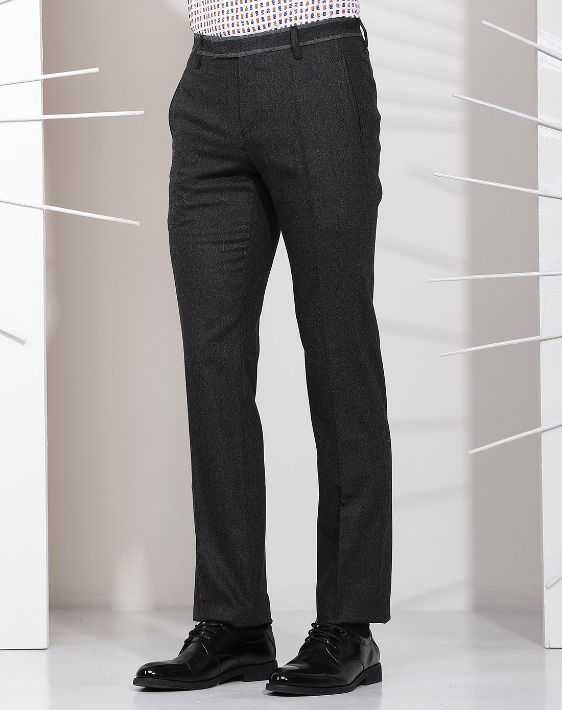 羊毛羊绒质感魅力时尚商务男士单西裤