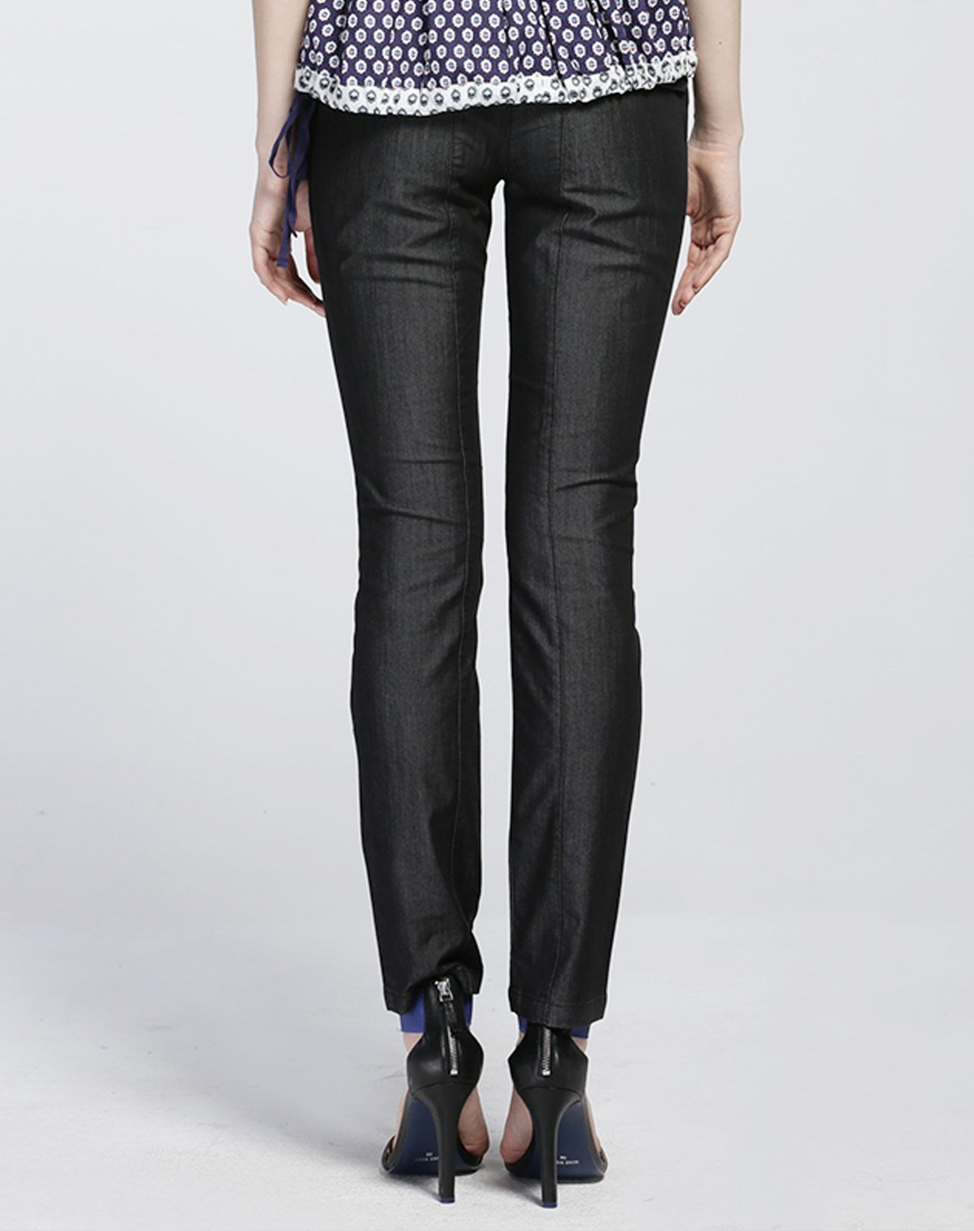 艾维ivy/kki修身中腰显瘦休闲裤黑ihxg9161605-0801_唯品会