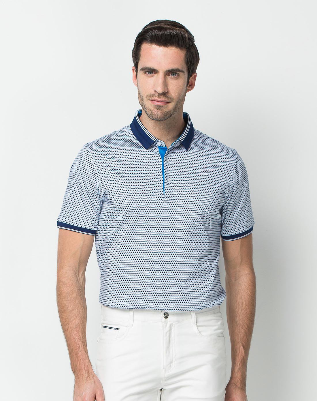 商务正装爽滑亲肤丝光棉日常休闲短袖polo衫