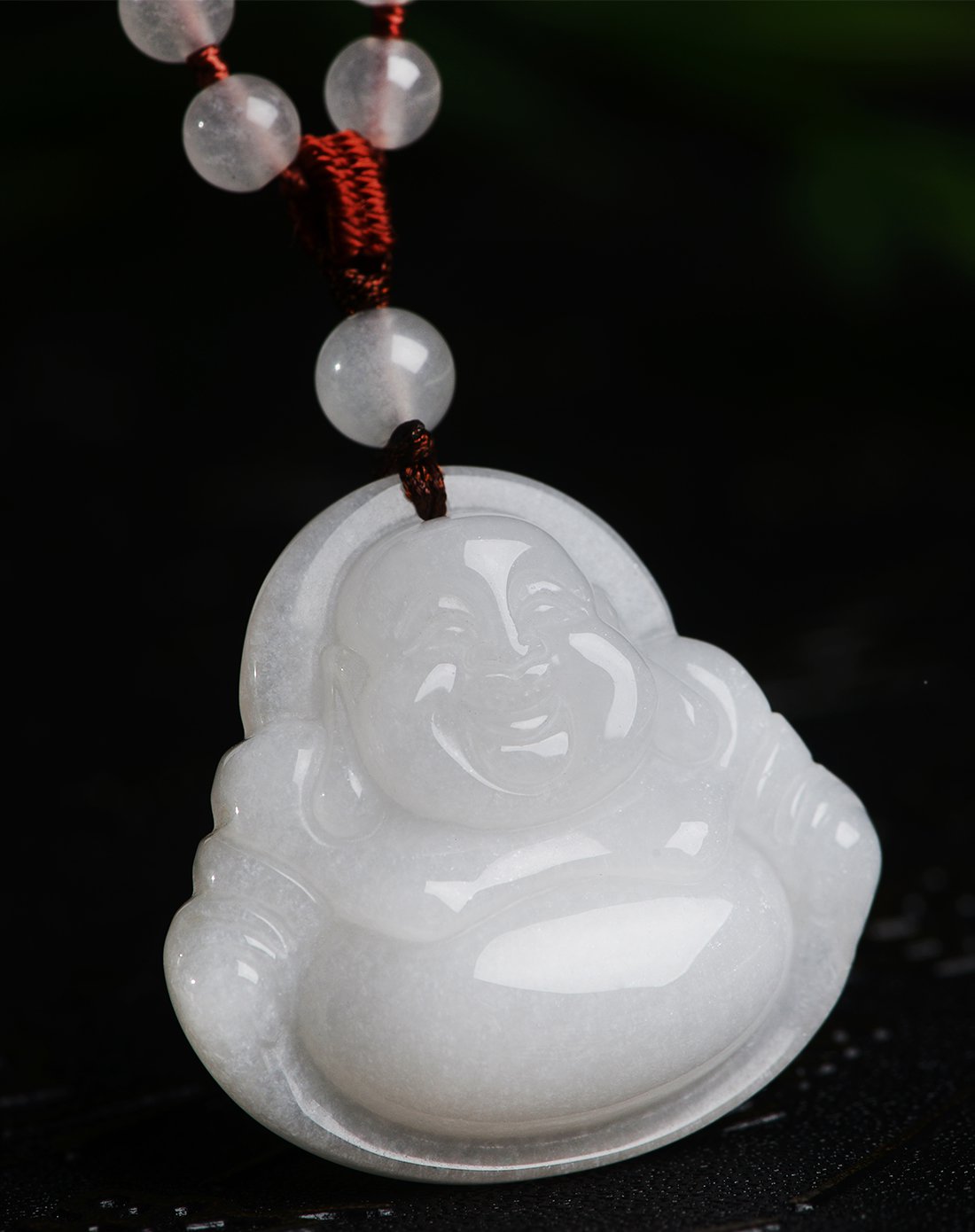 京白玉|护身佛.项链
