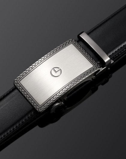 自动扣弧形时尚商务休闲皮带