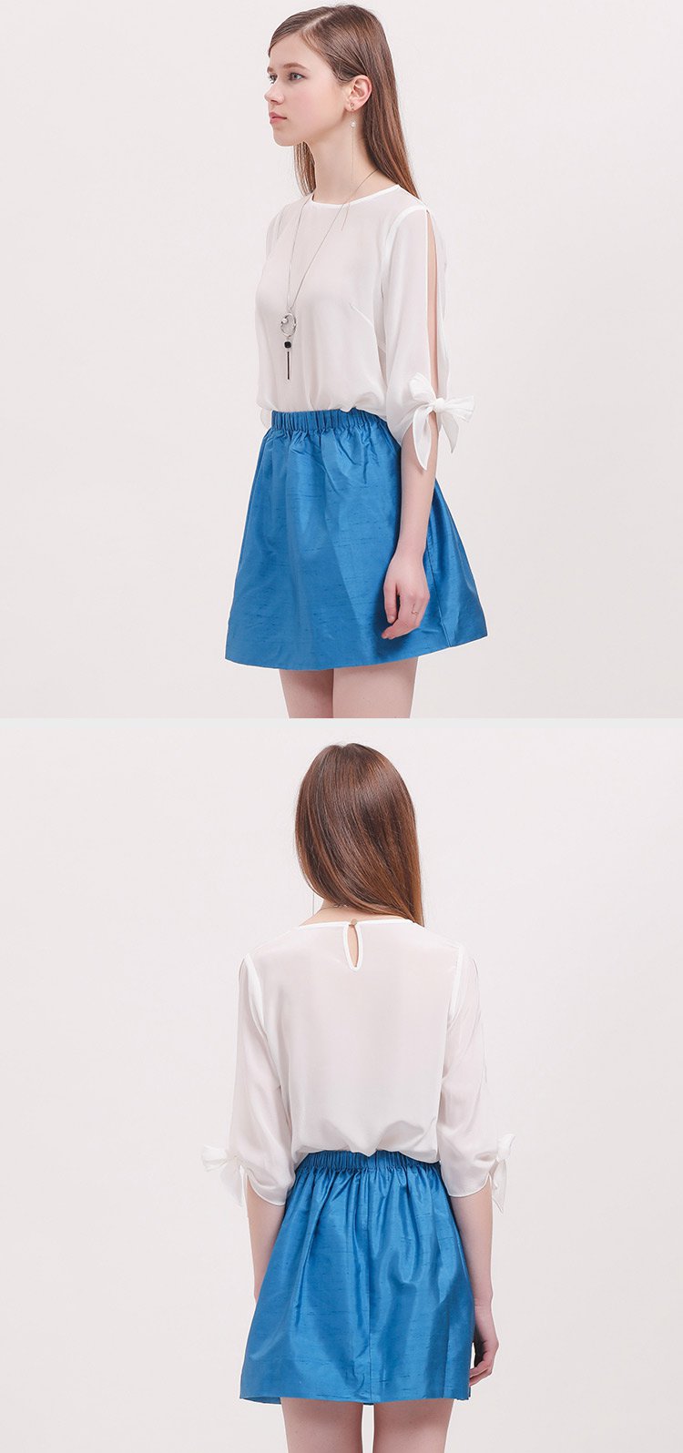 时尚简约飞飞袖气质上衣