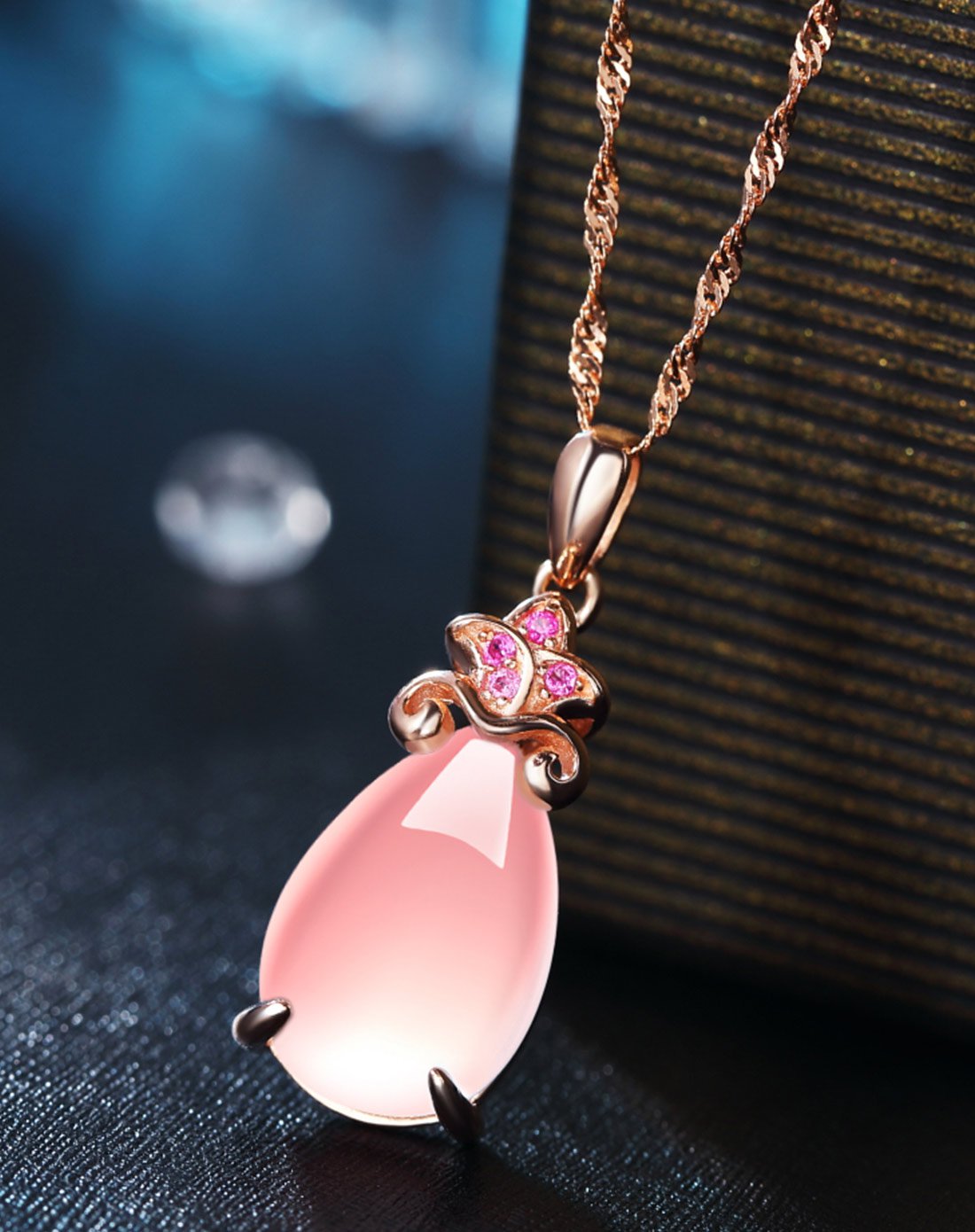 winy925银天然冰种芙蓉石项链唯美挚爱配证书