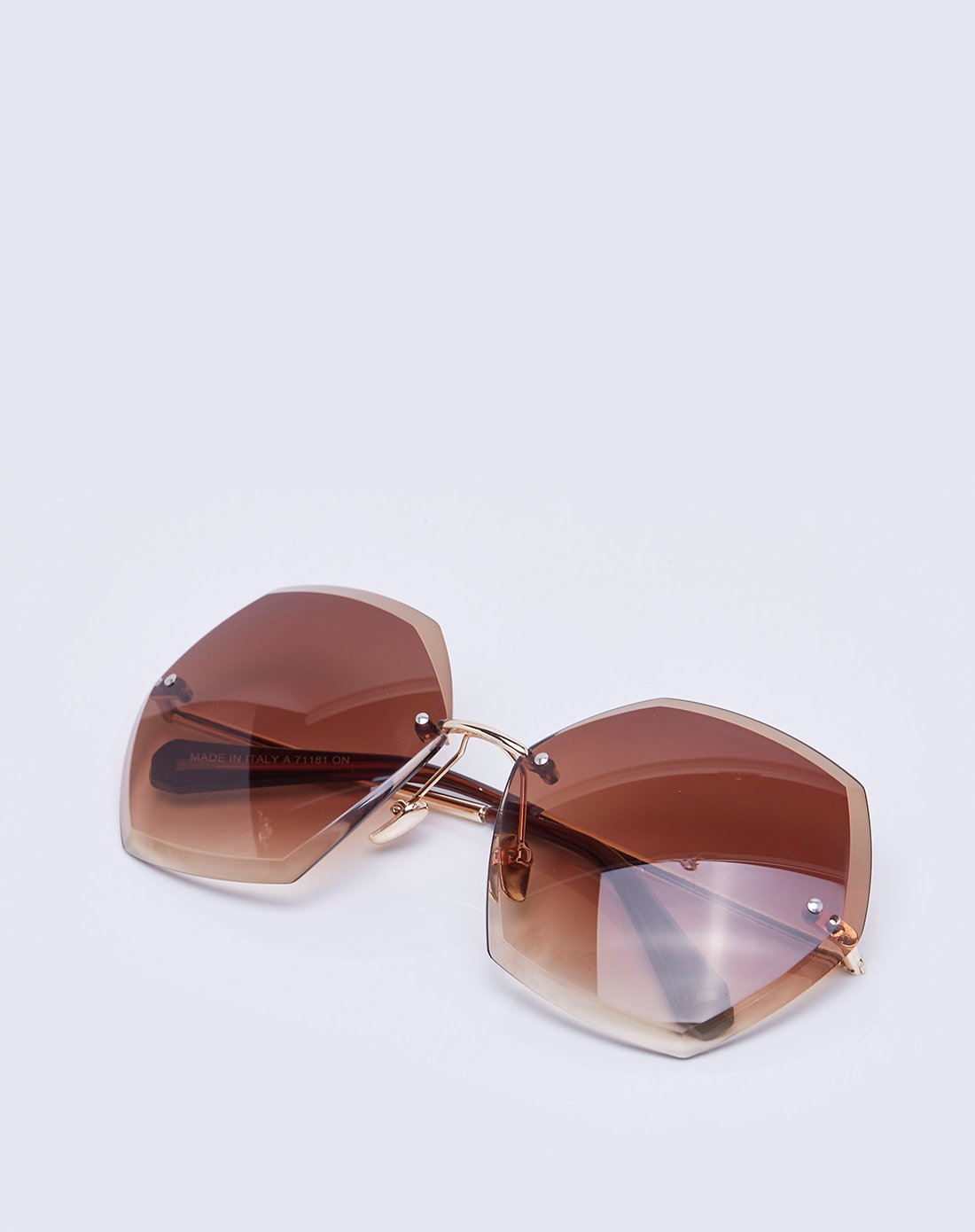 复古个性款多边形不规则出街百搭墨镜茶色