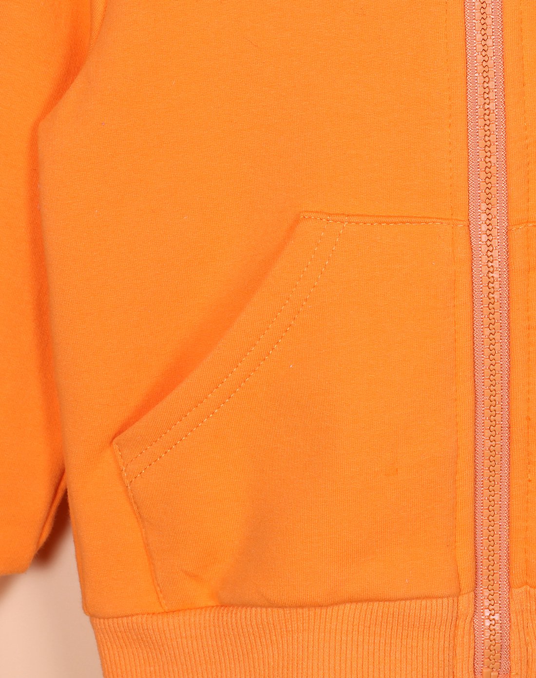 男童 日韩连帽卫衣外套鲜橙色