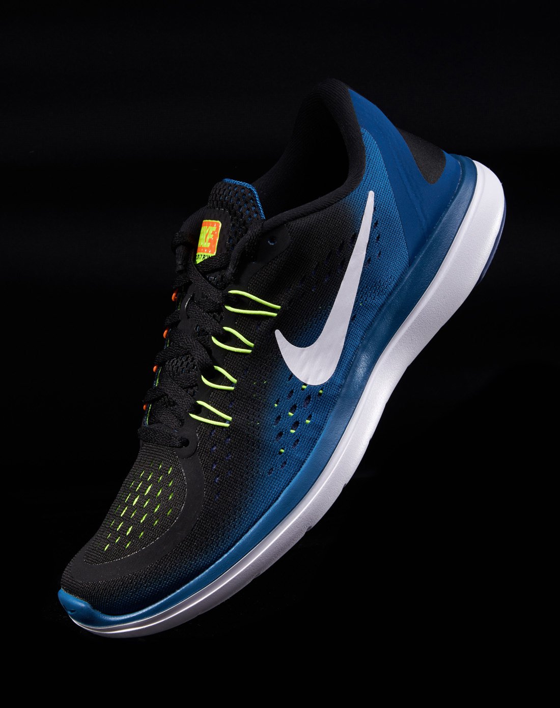 耐克nike flex 男款黑/蓝色跑步鞋 跑步系列