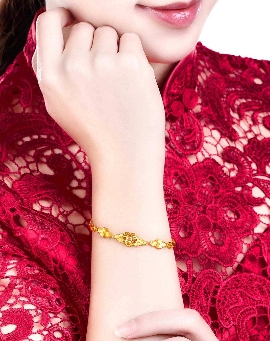 足黄金结婚喜庆手链