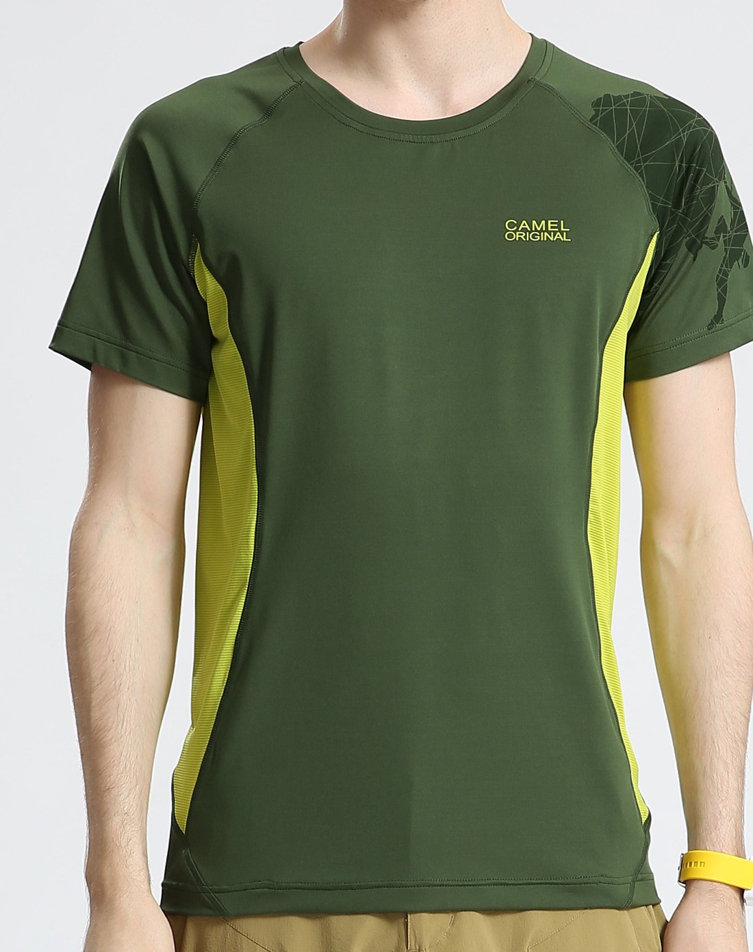 抗皱回弹 男款速干衣 亲肤透气军绿