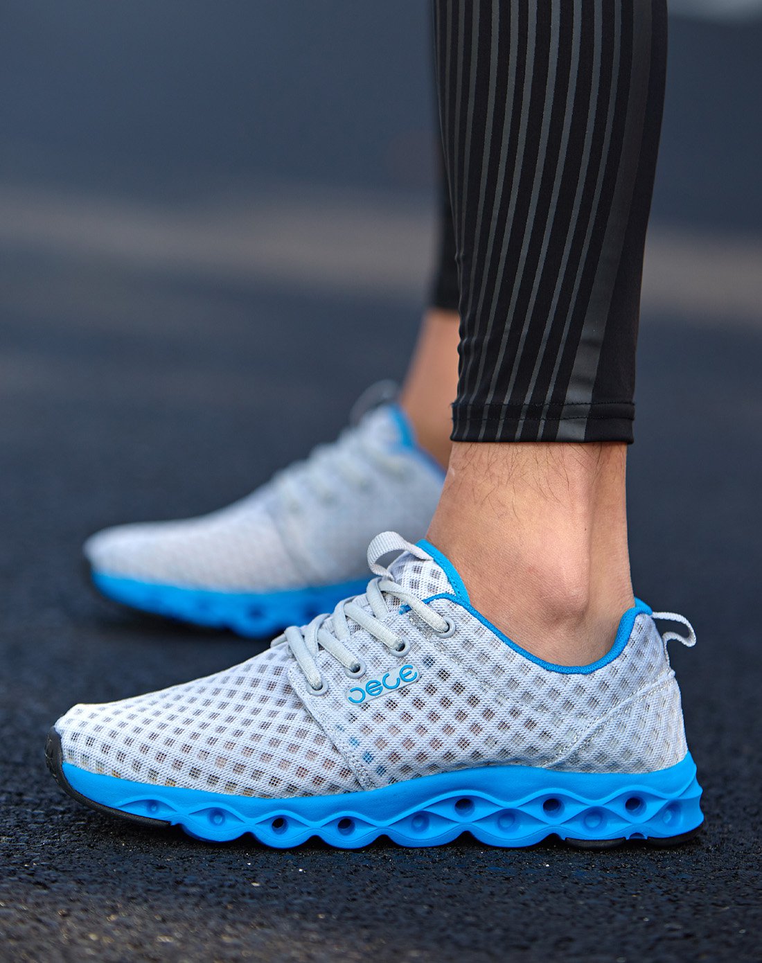 透气网面 男款透气鞋 轻便排汗灰色