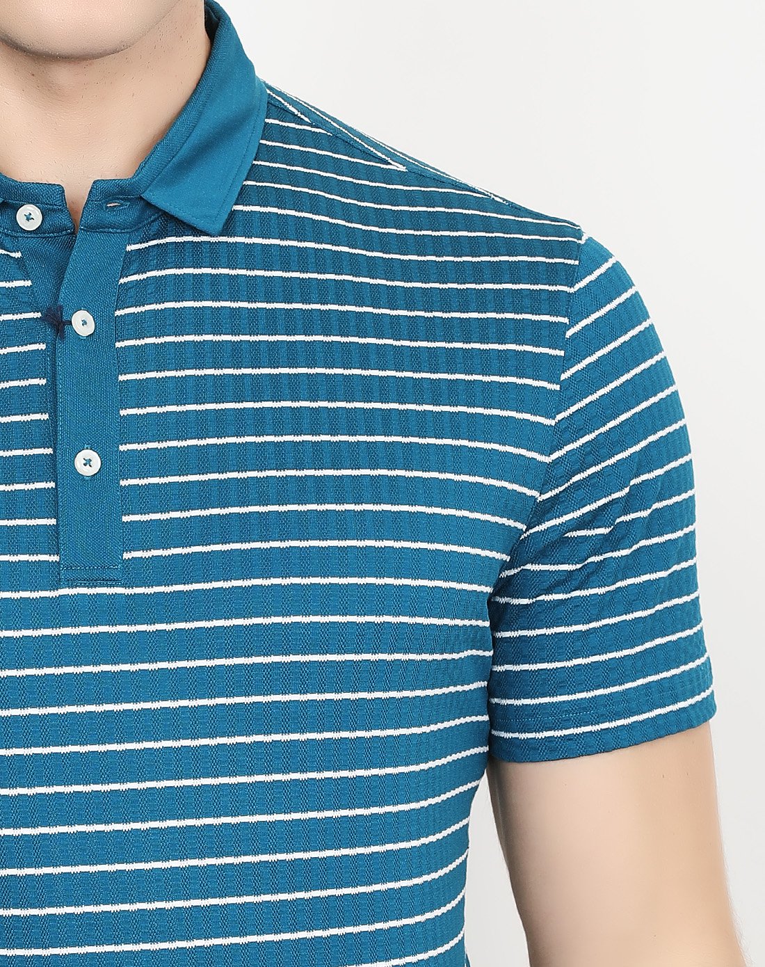 蚕丝棉混纺舒适透气泡泡布短袖t恤