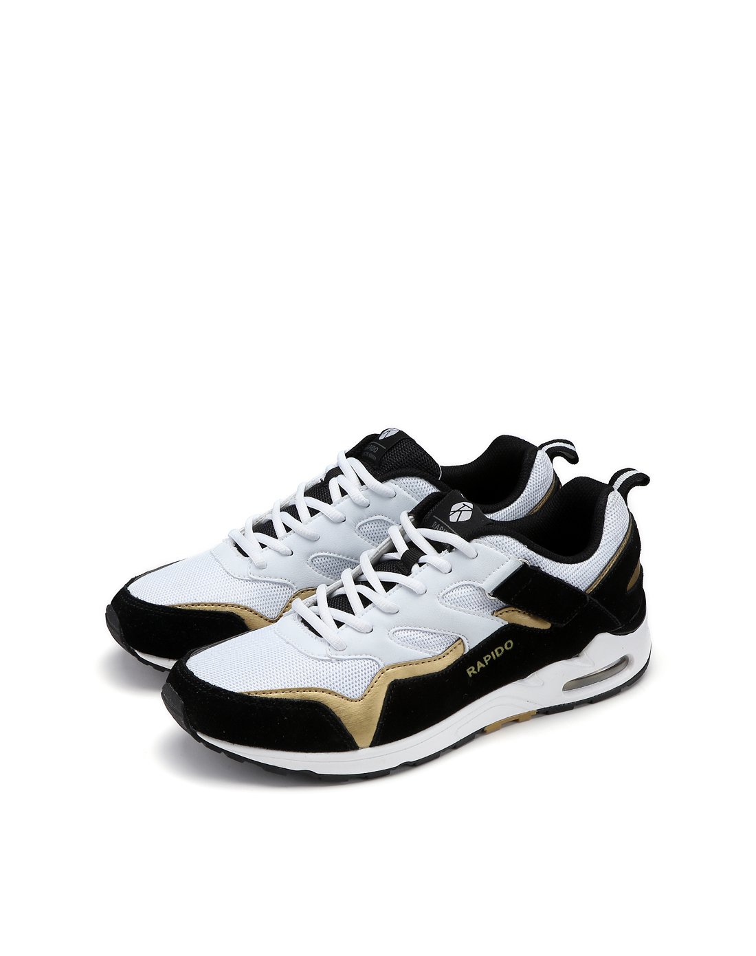 rapido男款经典运动休闲鞋白/黑色