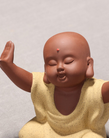 尚帝 金禅子笔架 檀木笔