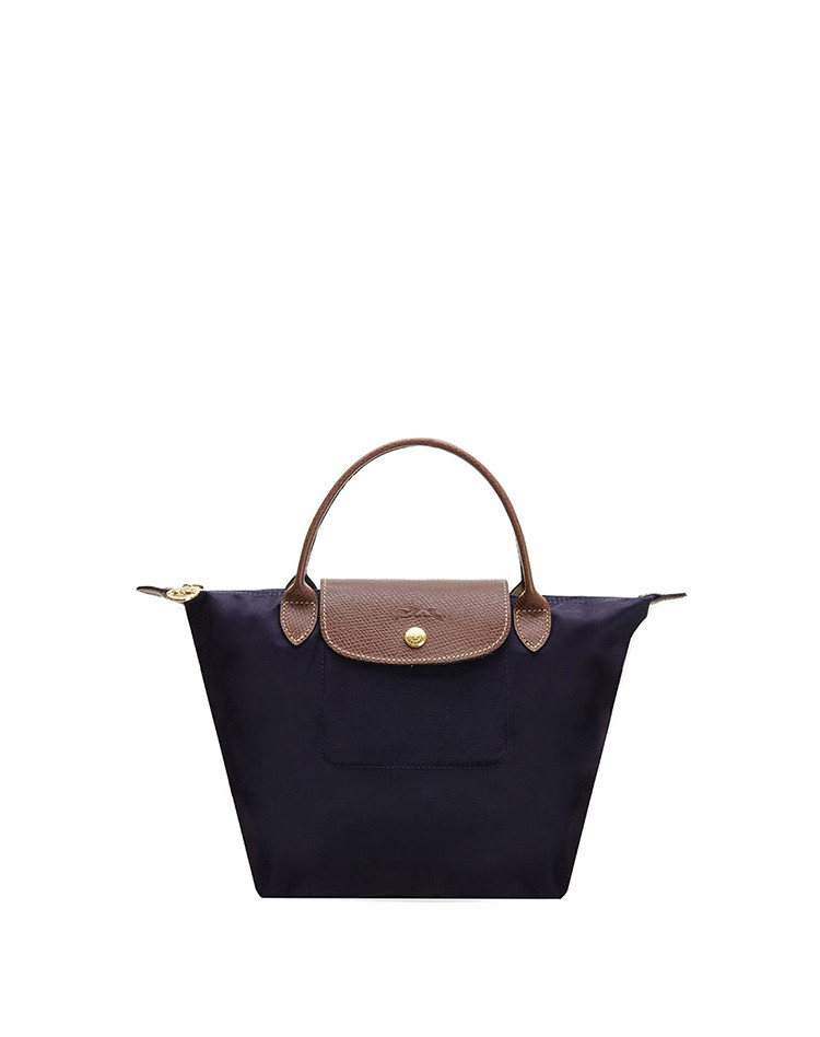 珑骧手提式短柄小号折叠尼龙饺子包果酱紫