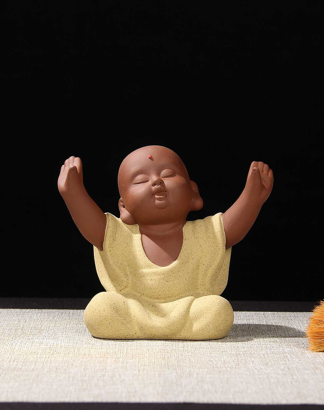 尚帝 金禅子笔架 檀木笔