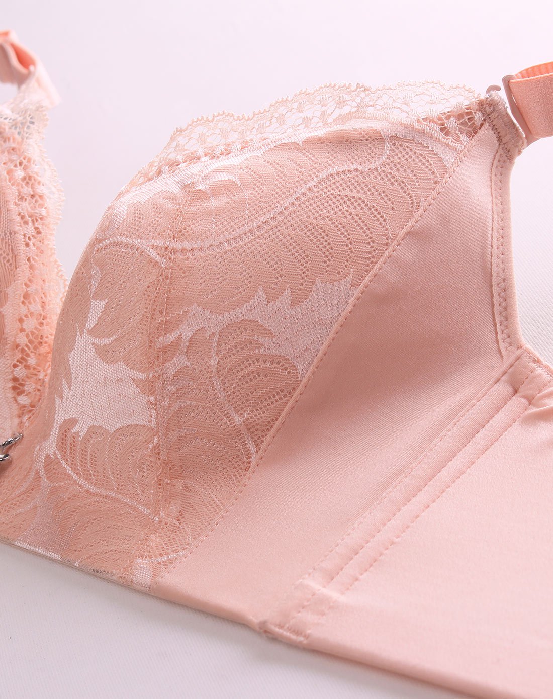 无钢圈聚拢舒适侧收文胸粉色