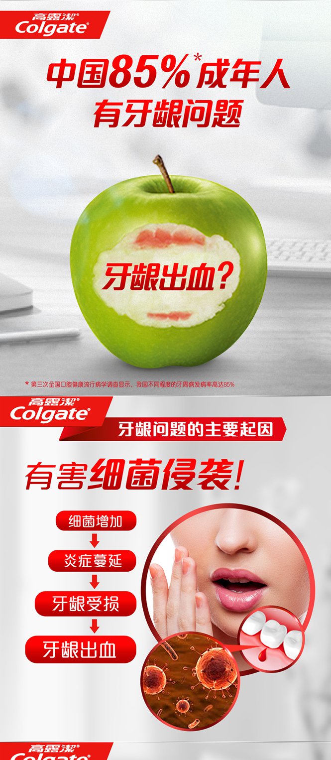 高露洁 360牙膏卓效护龈(清爽茉莉香型)140克*2