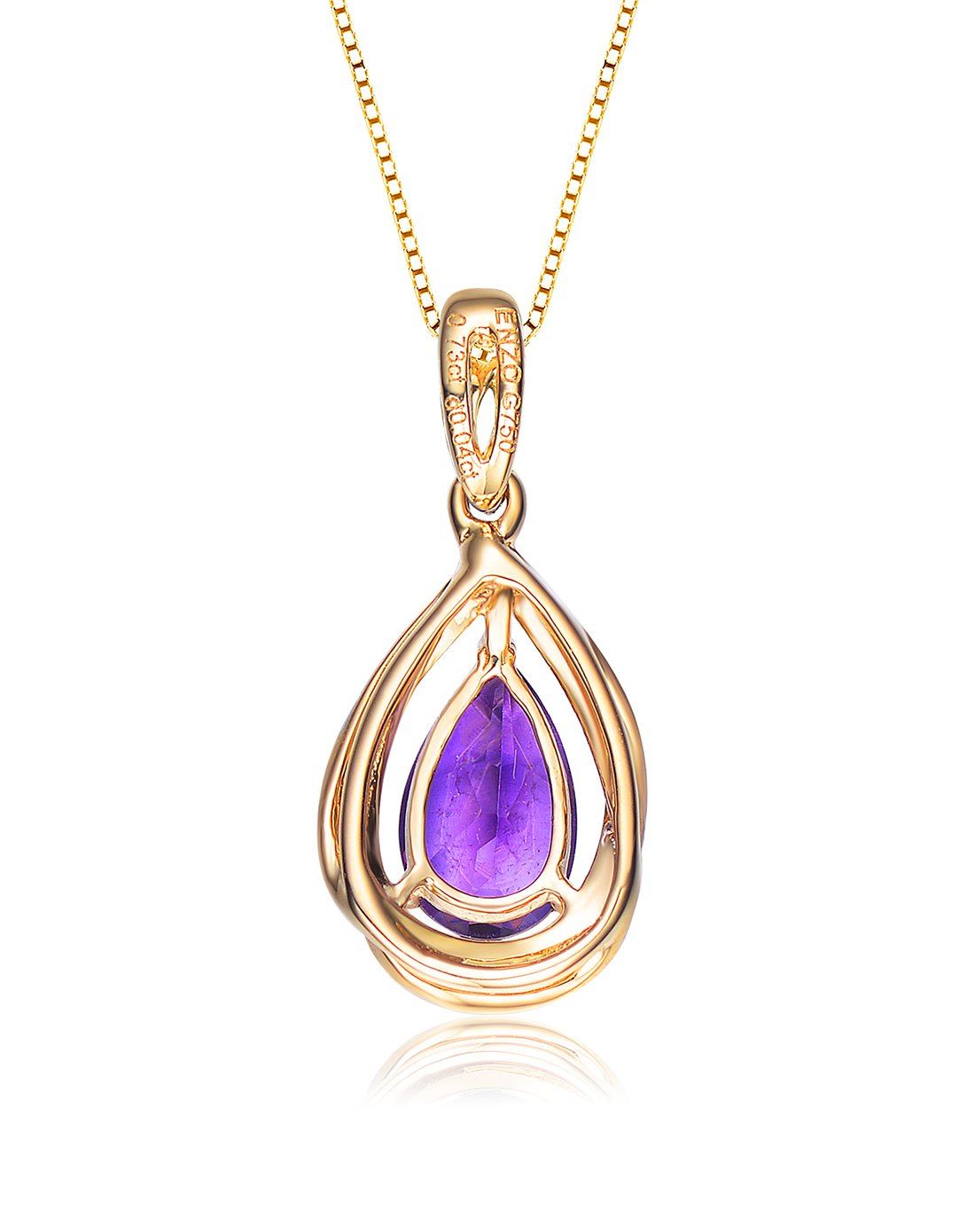 enzo 经典彩宝 18k黄金紫晶吊坠