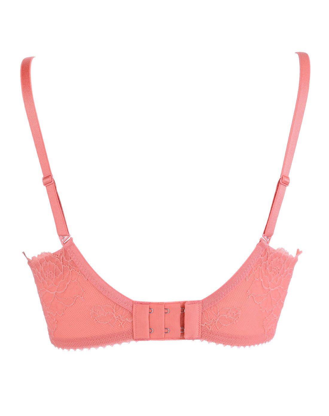 【2017新品】安莉芳加宽侧比薄杯拼接聚拢文胸粉红色