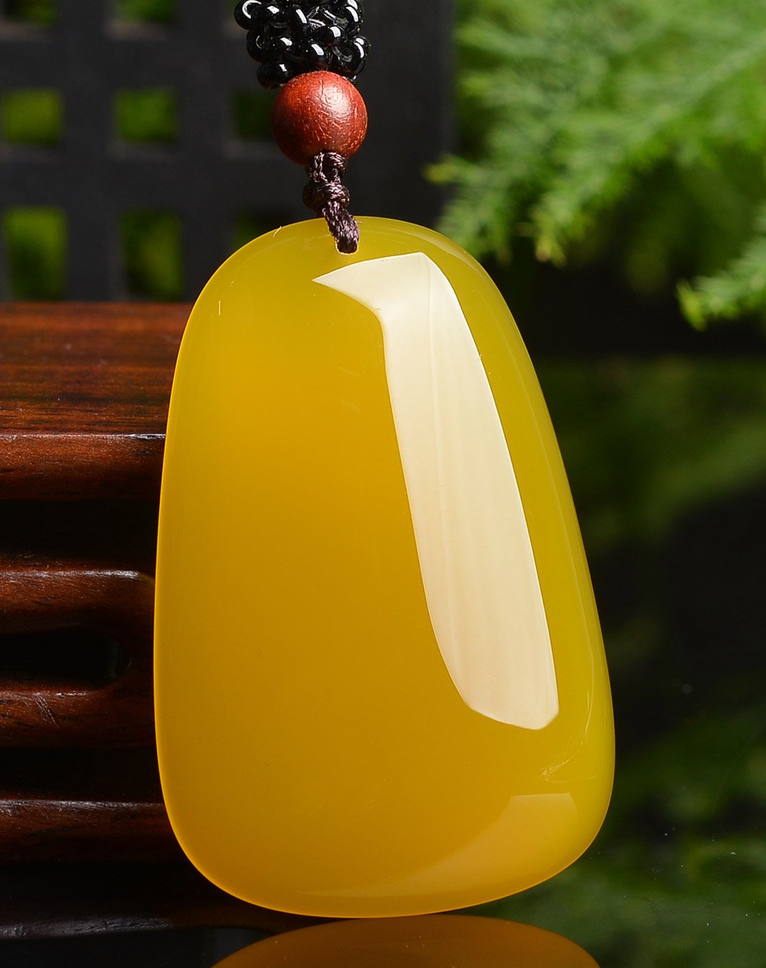 亿珍阁 正品无事牌黄玉髓吊坠附证书