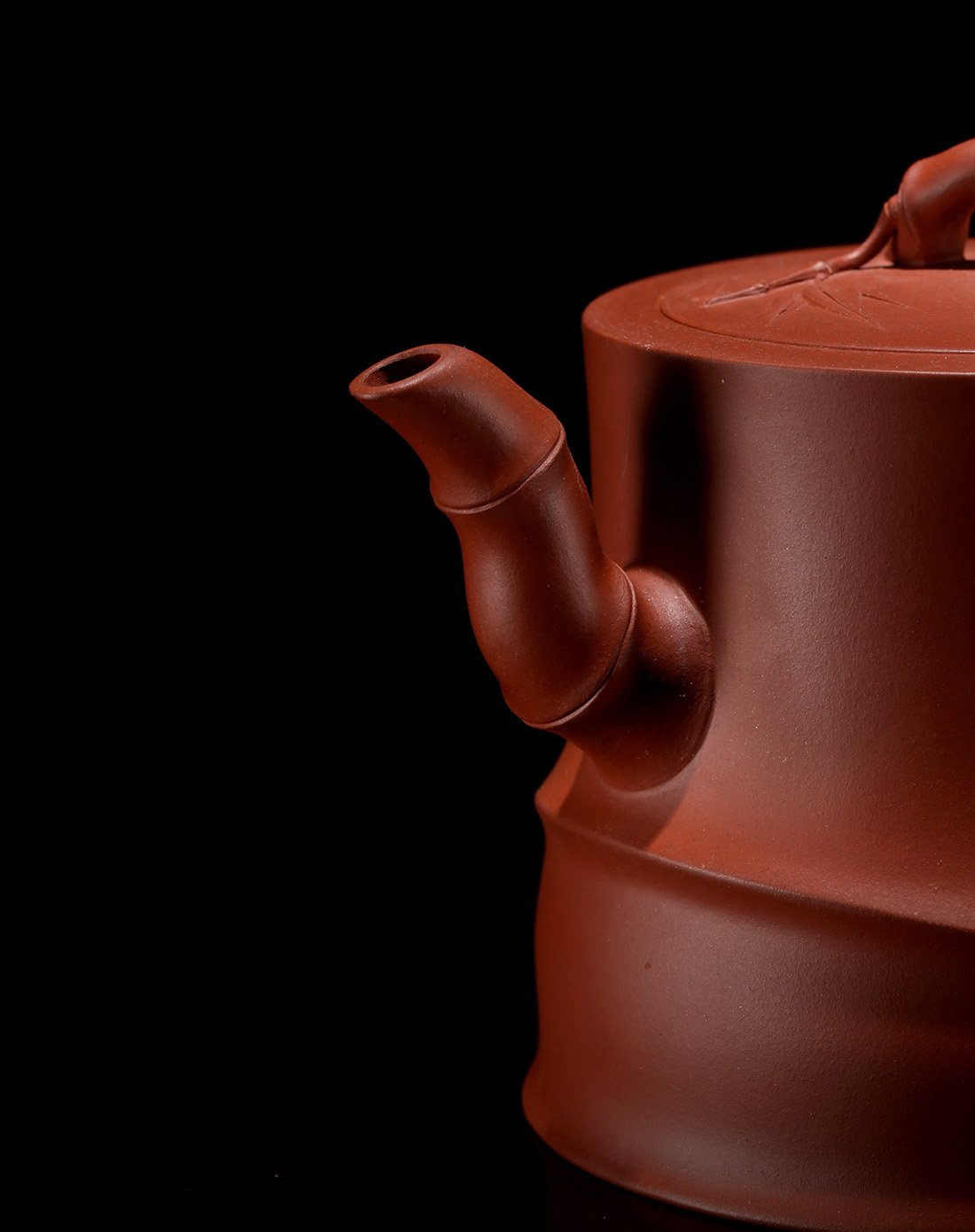 束氏 竹韵原矿清水泥紫砂壶(庄红阳作品) 礼盒装详见图片