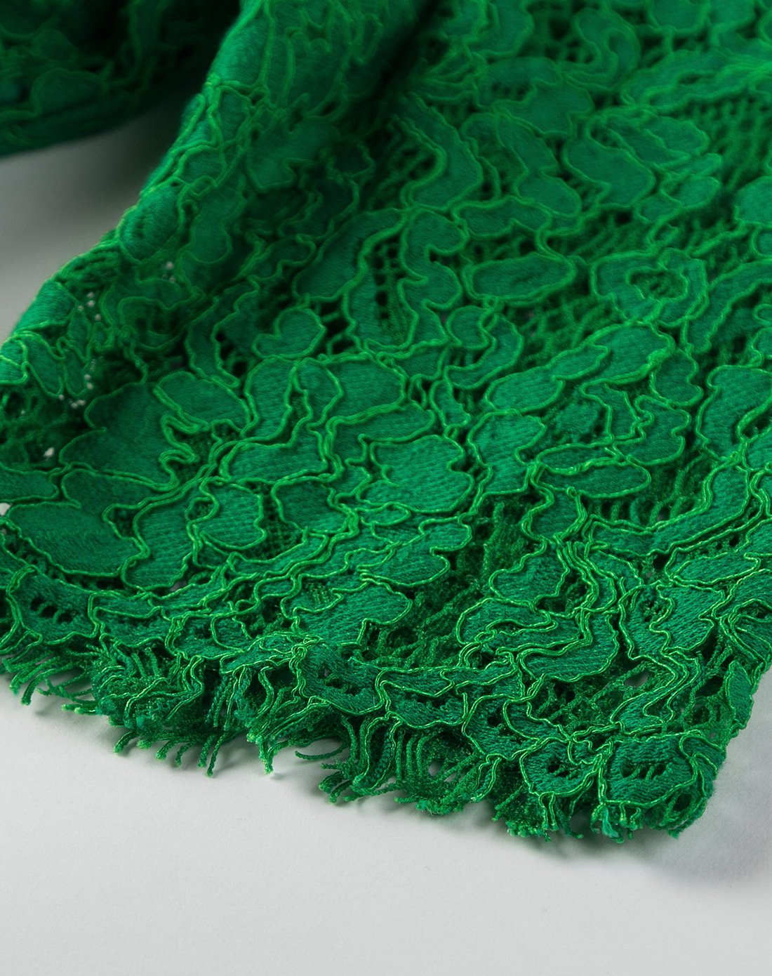 zimmur莱赛尔墨绿色七分袖v领收腰高端精致蕾丝连衣裙