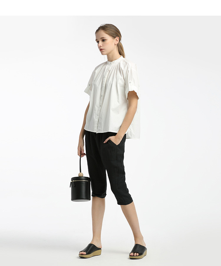 女装夏季宽松衬衫白色